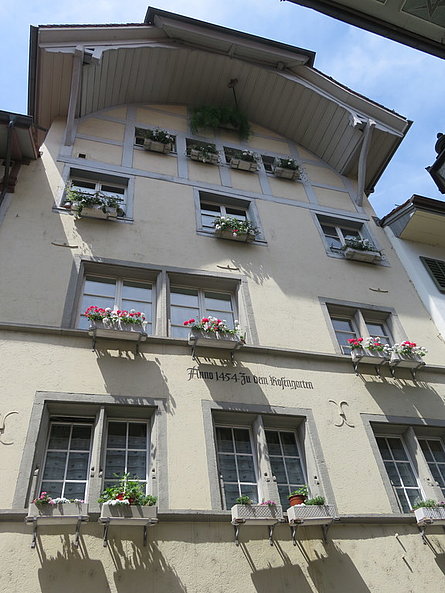 I famosi tetti a capanna (Dachhimmel) tipici dell'Argovia... 